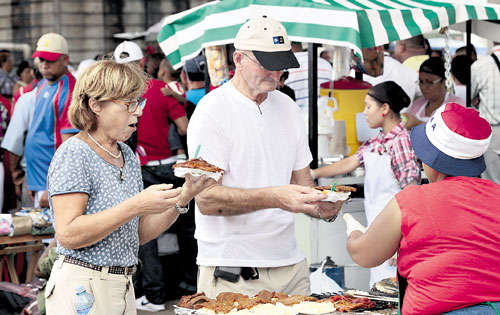 <p>Comercio. Algunos aprovecharon para hacer negocio.</p>