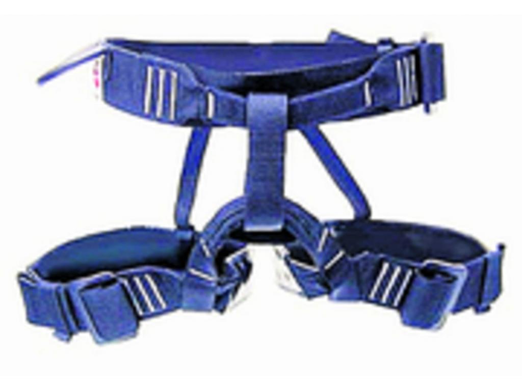 Conjunto de cintas de nylon, poliéster, polipropileno o similar que, cosidas o unidas de diferentes formas, rodean la cintura o todo el tronco, sujetando a la persona para ofrecerle seguridad.