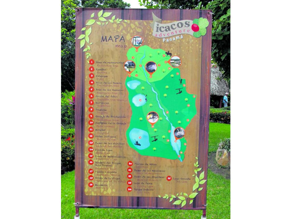 Mapa para orientarse por los senderos.(Alcides Rodríguez)