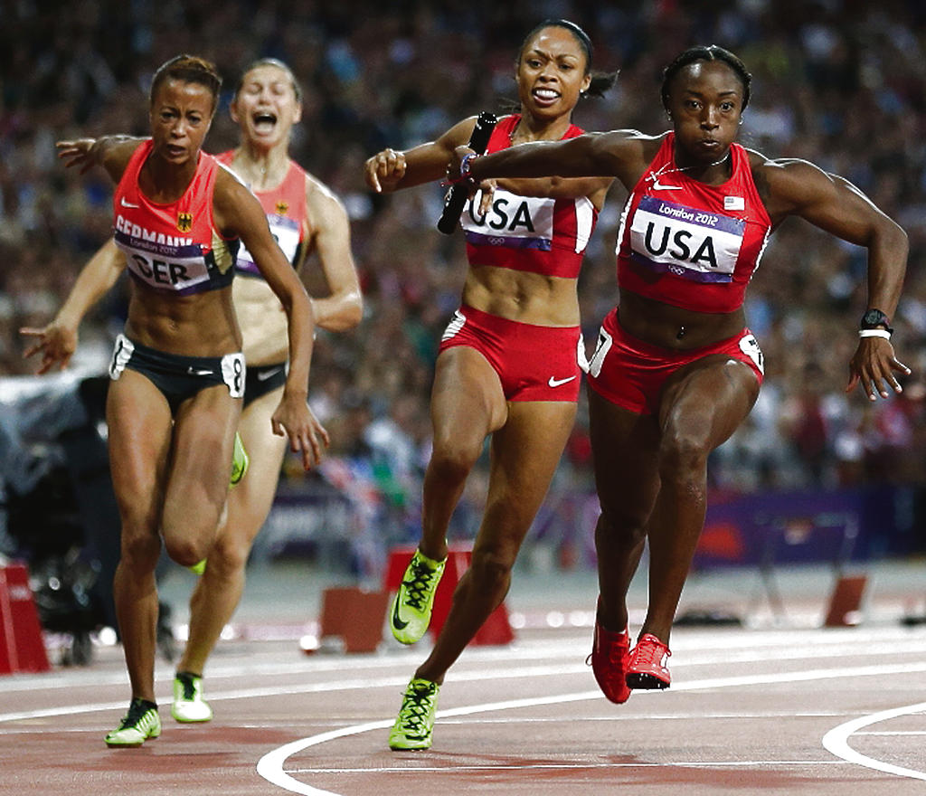 Esfuerzo. Allyson Felix cerró con broche de oro.(AP )