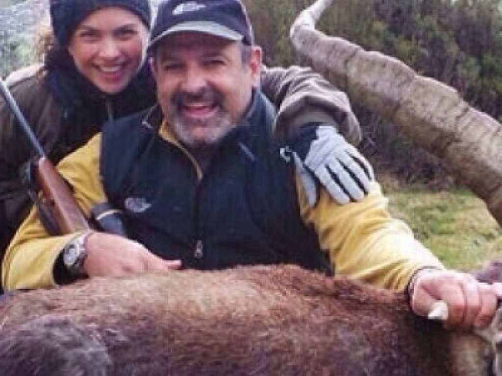 Foto de Lucero con novio y cabra monteña<br>