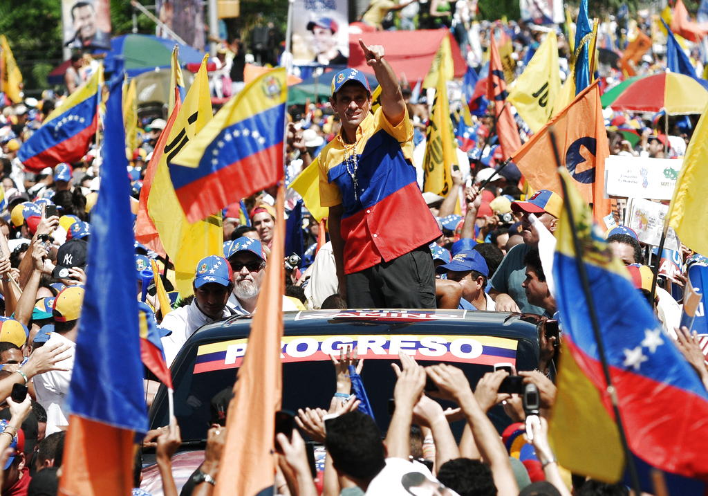 Capriles hará su manifestación en Barquisimeto en horas del a tarde. Foto/EFE.<br>