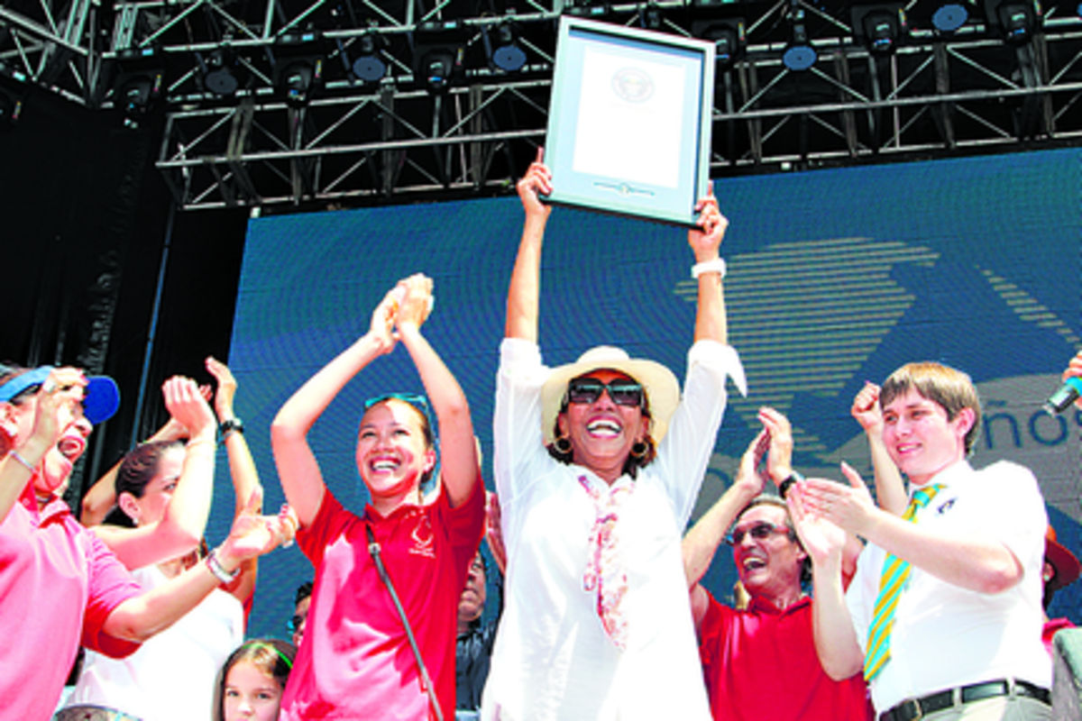 El momento del triunfo, Olga Sinclair levantaba el reconocimiento.