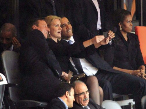El selfie del presidente Obama con Primer Ministra holandesa Helle Thorning Schmidt del que nadie en el mundo dejó de hablar por una semana.<br>