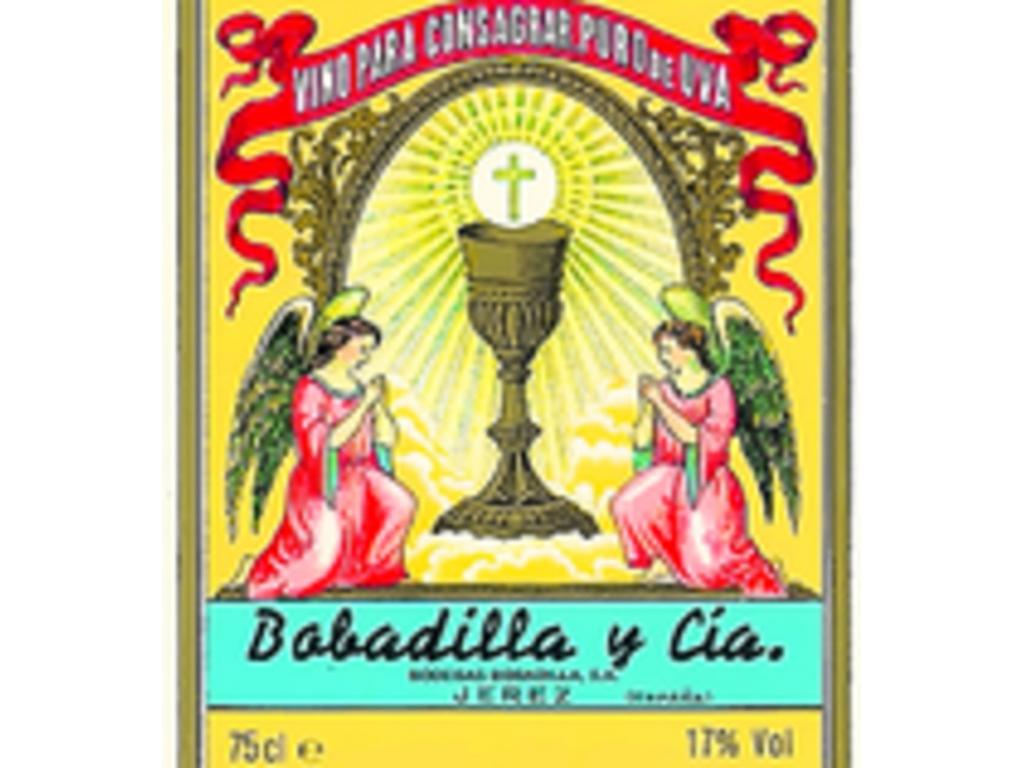Etiqueta de un vino de misa.(Aníbal Villa-Real)