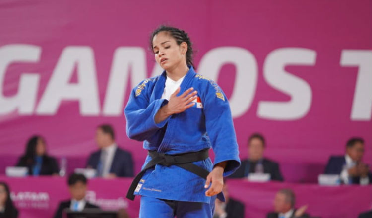 Kristine Jiménez competidora del judo. Kristine Jiménez competidora del judo.