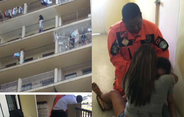 Venezolana despechada intentó saltar del piso 11 de un edificio en Los Libertadores. Foto: @rednoticiaspa. Venezolana despechada intentó saltar del piso 11 de un edificio en Los Libertadores. Foto: @rednoticiaspa.