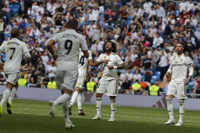 Marcelo, un defensa, anotó el único gol del Real Madrid. Foto AP
