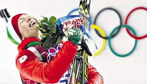 Domracheva, reina del biatlón 