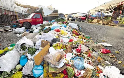 Un mercado se ahoga en  unas 35 toneladas de basura por día 