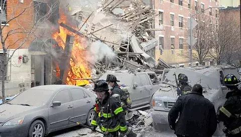 Derrumbe de edificios deja dos personas muertas en Nueva York 