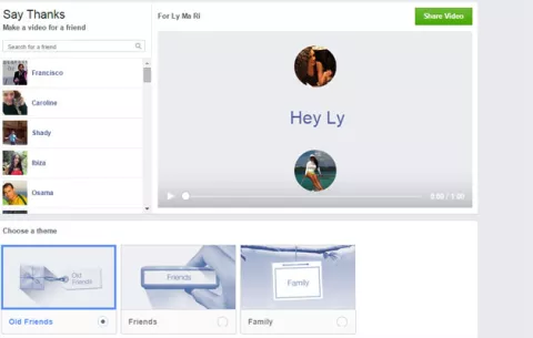 Haz un pequeño video en Facebook para tus familiares y mejores amigos