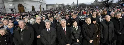 Concentración en Viena contra el terrorismo