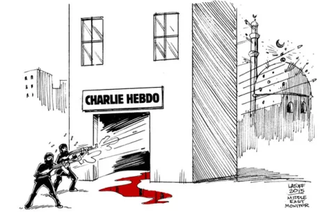 Caricaturas contra el atentado del periódico Charlie Hebdo