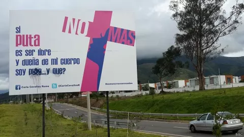 Una polémica campaña contra el femicidio en Ecuador