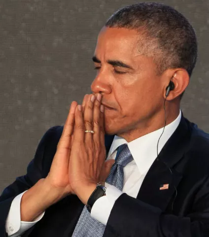 Obama hacía esfuerzos para mantenerse despierto 
