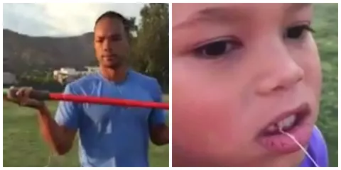 Le saca "diente de leche" a su hija con jabalina