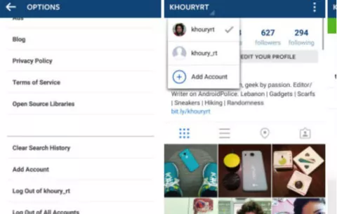 Instagram permitirá el manejo de múltiples cuentas de android 