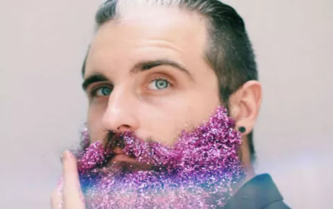Barbas con brillo para Navidad