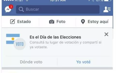 Facebook incluyó botón 'he votado' para elecciones en España