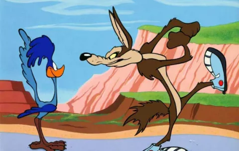 "Bip,bip", el coyote por fin atrapó al correcaminos