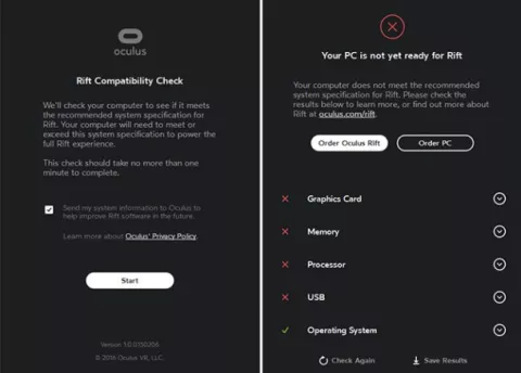 Comprueba aquí si Oculus Rift será compatible con tu computadora