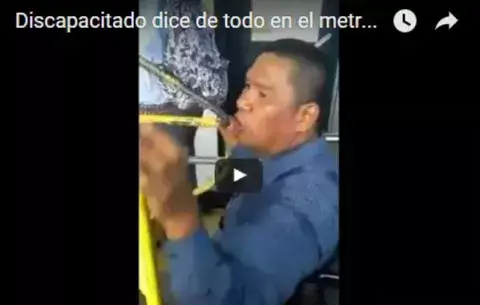 Persona con discapacidad ofende a conductor de Metrobús