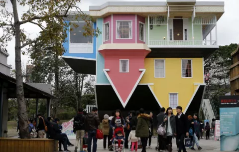 En Taiwán construyen una casa al revés
