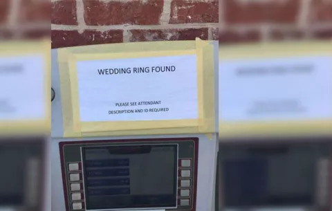 Autolavado de Florida encuentra enorme argolla de matrimonio