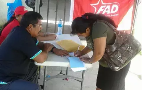El extinto partido FAD realiza inscripciones en varios sectores