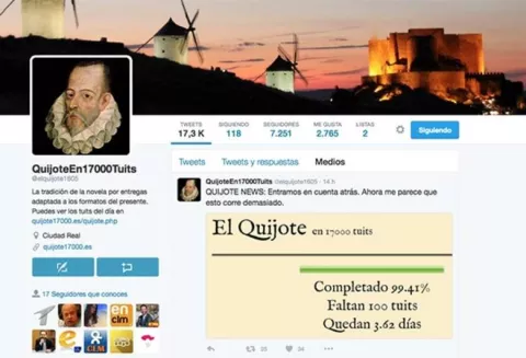 ¿Te aburre leer? Un proyecto logró compartir Don Quijote en 17 mil 'tuits'