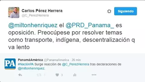 Secretario general del PRD le responde al ministro Henríquez