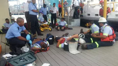Accidente entre dos embarcaciones en el Canal de Panamá, hubo 21 heridos