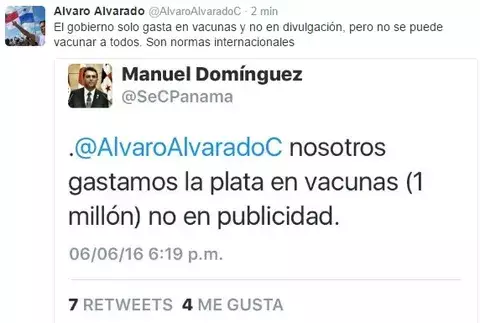 'Epidemia de tuits' entre Álvaro Alvarado y Manuel Domínguez