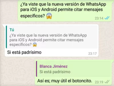 Cómo responder mensajes específicos en Whatsapp