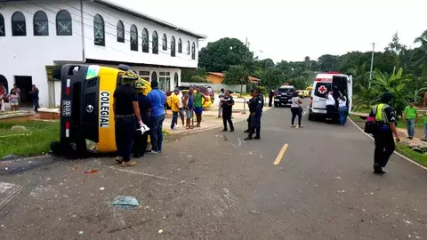 Doce heridos deja accidente entre bus y colegial en Nuevo Arraiján