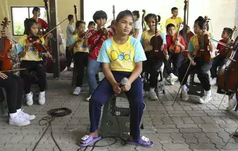 La orquesta tailandesa de los niños ciegos