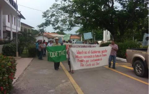 Protestan en Penonomé, se oponen a planta de tratamiento