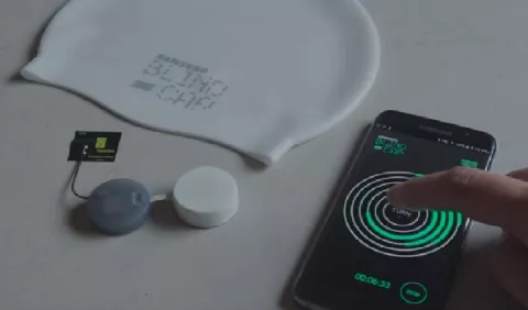 Nadadores invidentes usarán un gorro con  tecnología y vibración