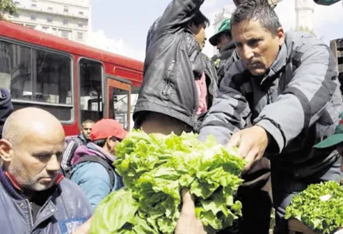 Productores argentinos regalan sus verduras