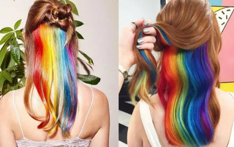 Arcoíris oculto: la nueva tendencia en cabello