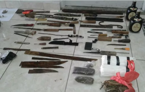 Drogas y armas punzocortantes en la Cárcel Pública de David 
