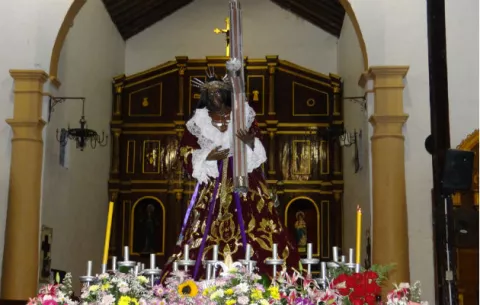 Se van acercando los peregrinos al Cristo Negro de Portobelo
