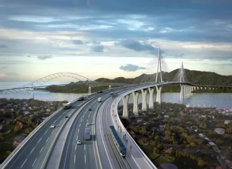 Empresas precalificadas para construir cuarto puente sobre el Canal recorren el sitio