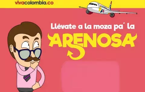 Publicidad de moza que viajaría con VivaColombia causa indignación 