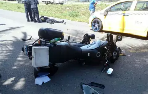 Motorizado de la Policía de Tránsito se accidenta en Bocas del Toro