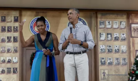 Obama celebra la Navidad en Hawái