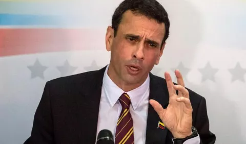 Opositor Capriles denuncia riesgo de inhabilitación