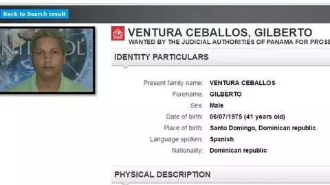 Interpol emite alerta roja contra Gilberto Ventura Ceballos