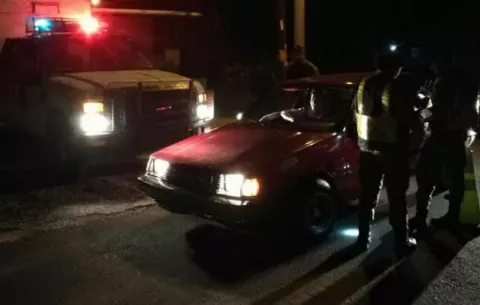 Tres unidades de la Policía Nacional son atropelladas en Bugaba